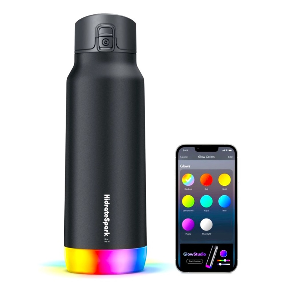 🌿 NEW HidrateSpark Pro 32oz Smart Water Bottle in Black 🌿